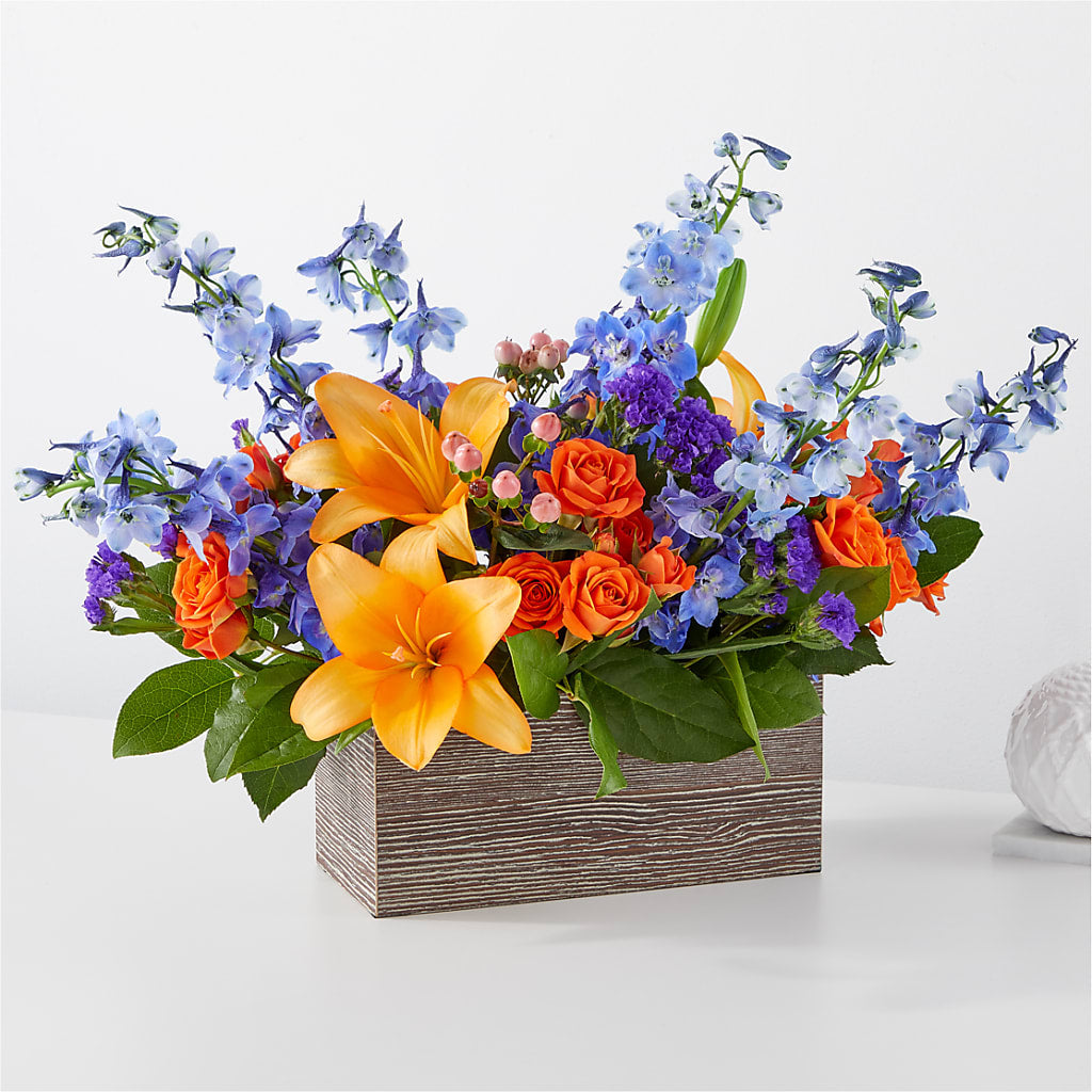 Radiant Citrus Box Bouquet – Delhi Flowers, Delhi ON
