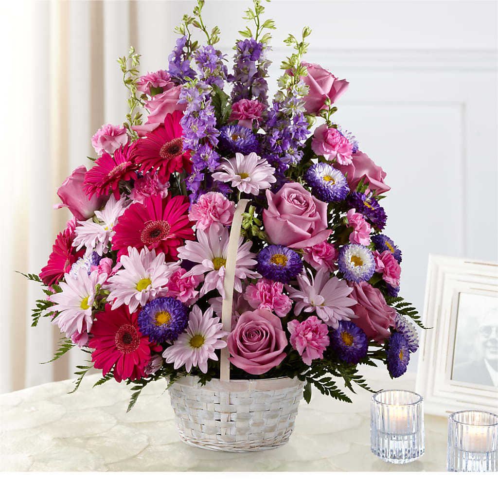 Pastel Peace Basket – Delhi Flowers, Delhi ON