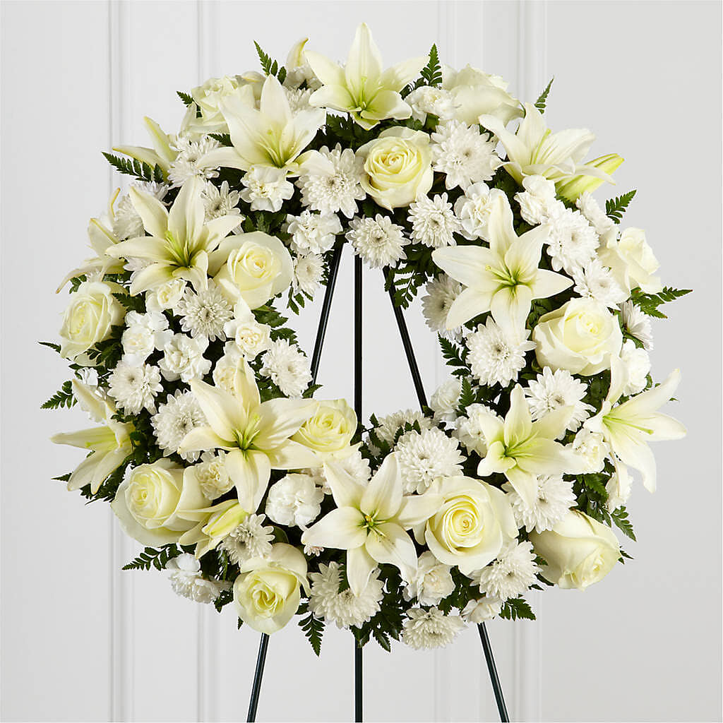 Treasured Tribute Wreath – Delhi Flowers, Delhi ON