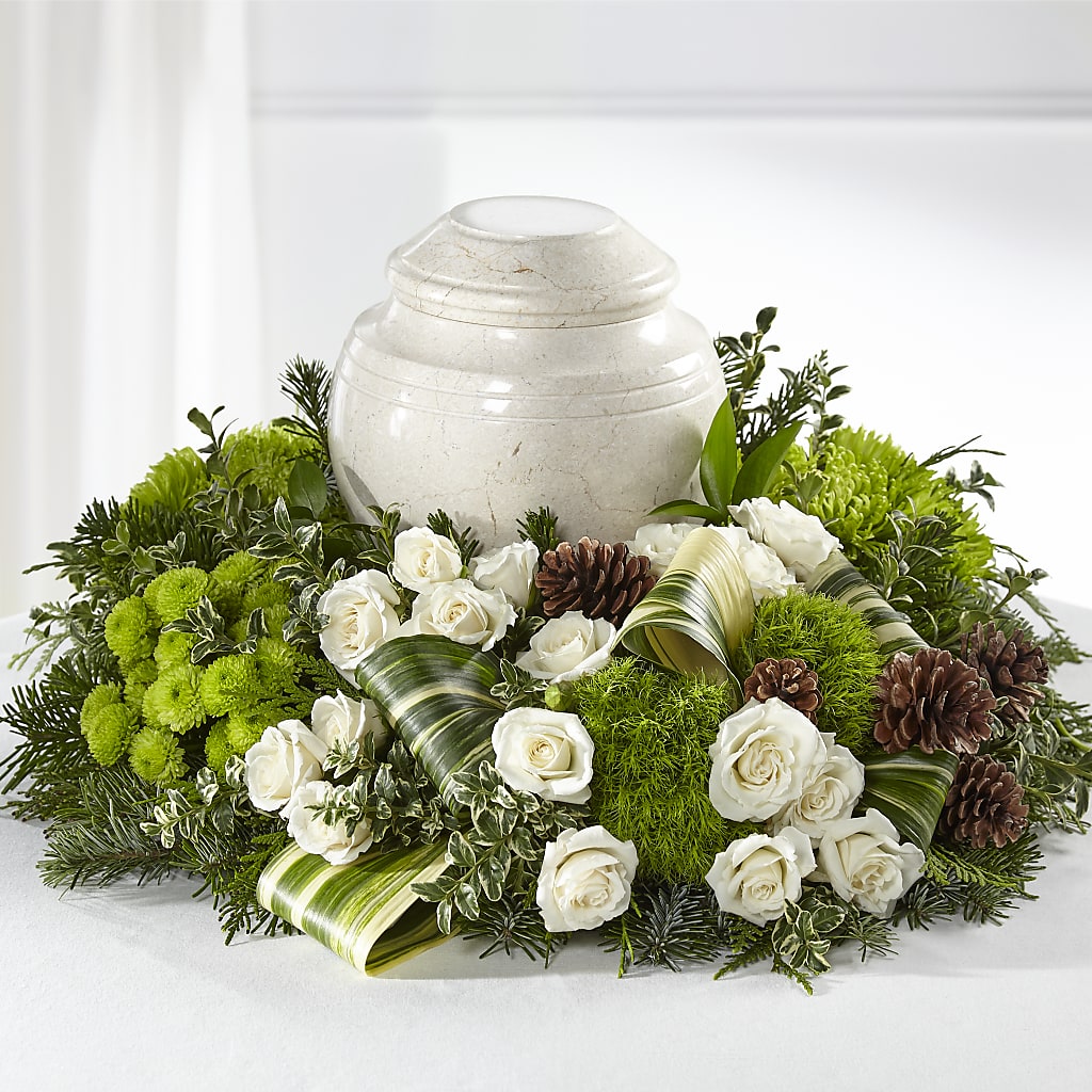 Precious Evergreen Cremation Adornment – Delhi Flowers, Delhi ON