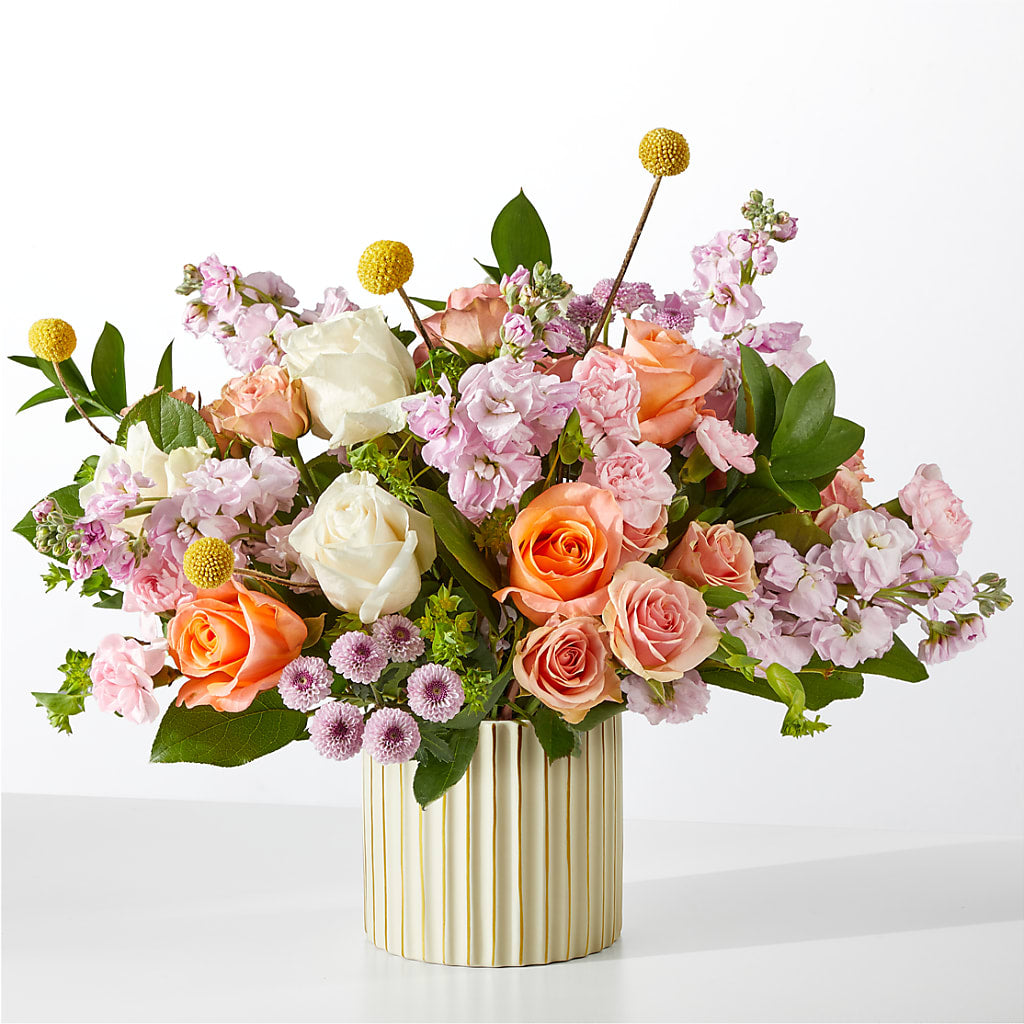 French Market Bouquet with Ivory Vase – Delhi Flowers, Delhi ON