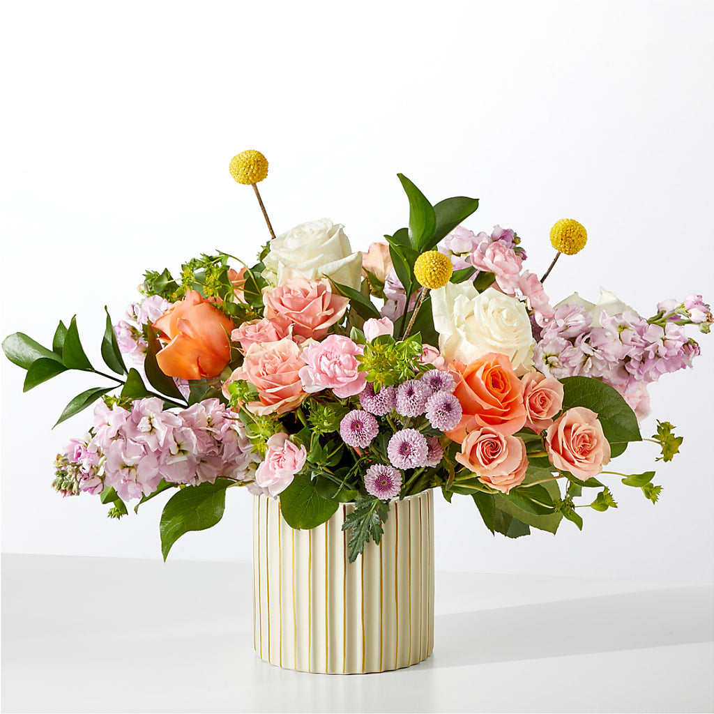 French Market Bouquet with Ivory Vase – Delhi Flowers, Delhi ON