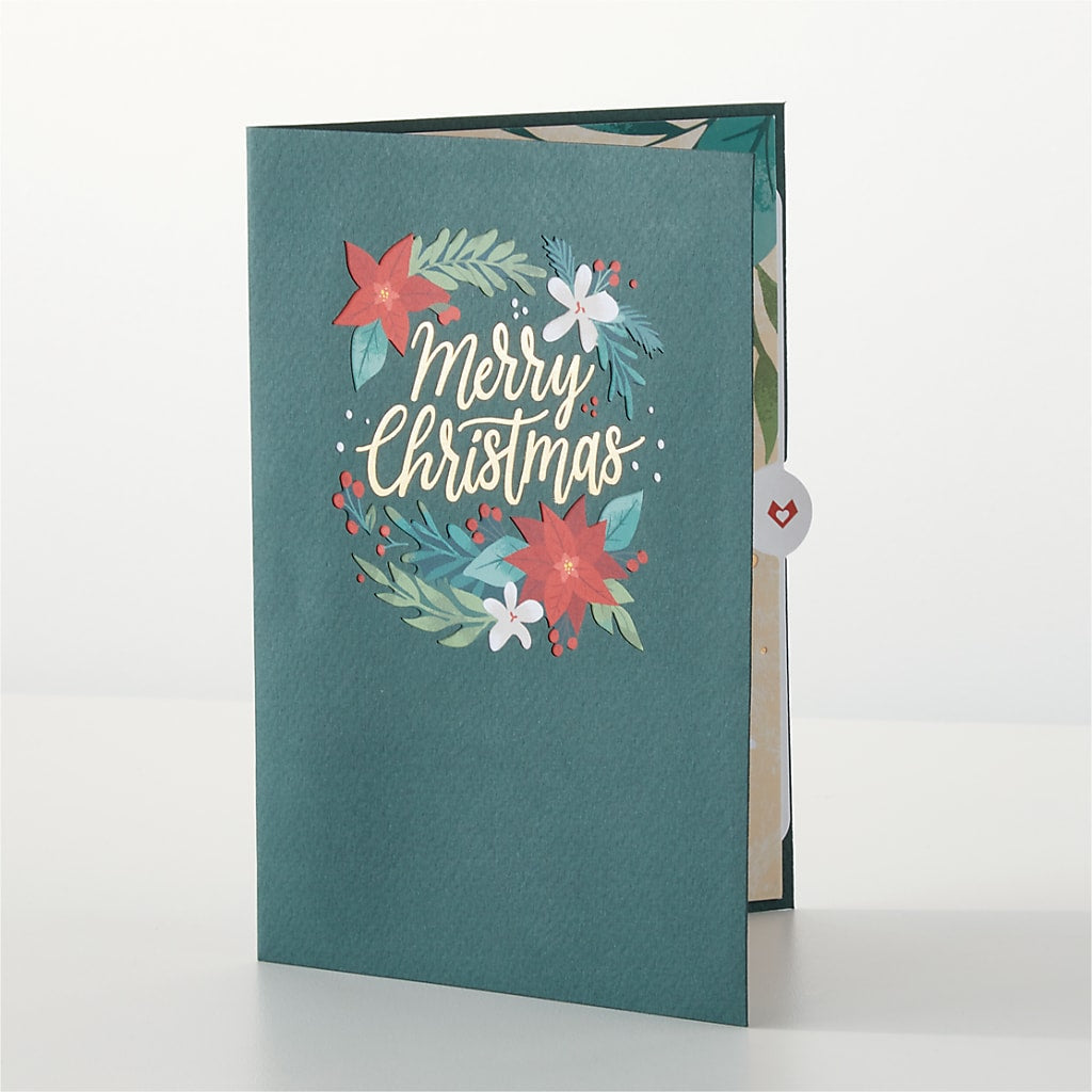Happiest Holidays Poinsettia and Lovepop Card –  Delhi Flowers, Delhi ON