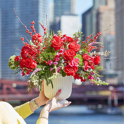 Big Red Bow Bouquet –  Delhi Flowers, Delhi ON