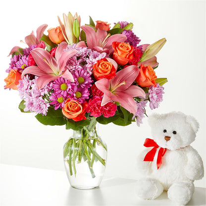 One and Only Bouquet and Bear Bundle –  Delhi Flowers, Delhi ON