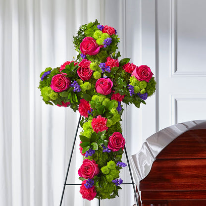 Tribute Rose Floral Cross –  Delhi Flowers, Delhi ON