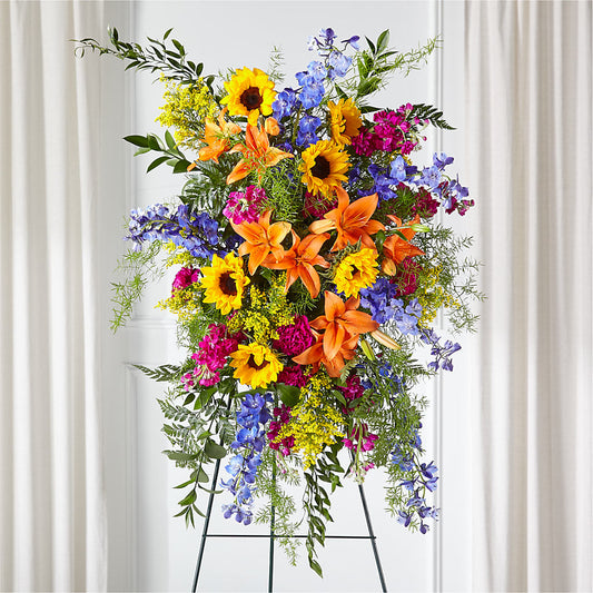 Sunlit Memories Standing Spray (Standard) –  Delhi Flowers, Delhi ON