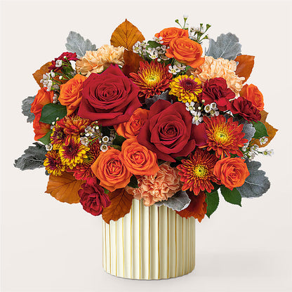 Merlot Bouquet with Ivory Vase –  Delhi Flowers, Delhi ON