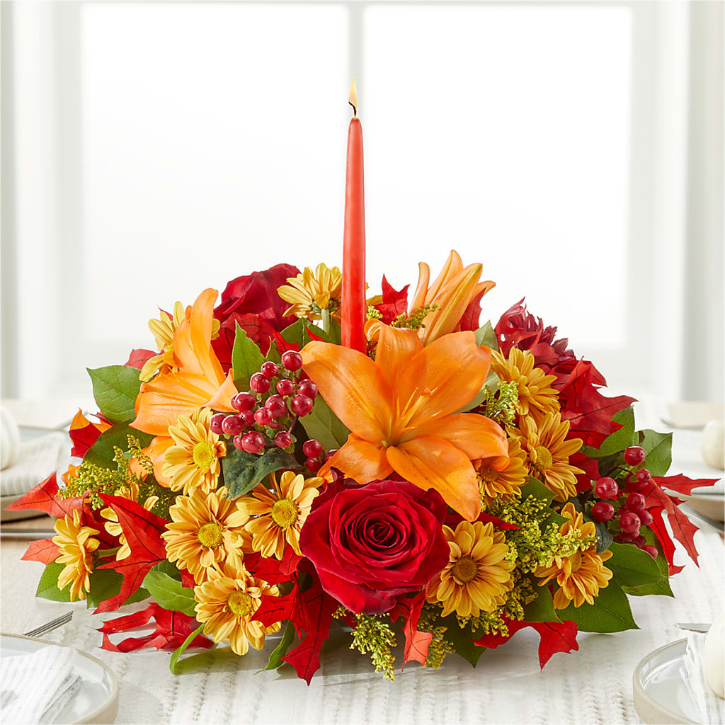 Autumn's Embrace Centerpiece –  Delhi Flowers, Delhi ON