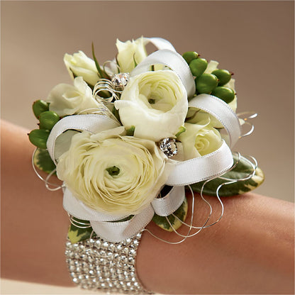 White Wedding Corsage –  Delhi Flowers, Delhi ON